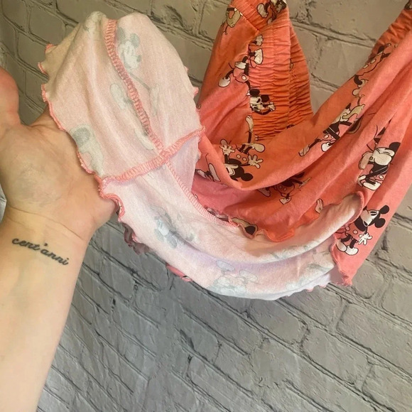 5/$20 Disney‎ Women’s 2 piece Mickey Mouse Pajama Set XL 16/18 Coral - Picture 10 of 11